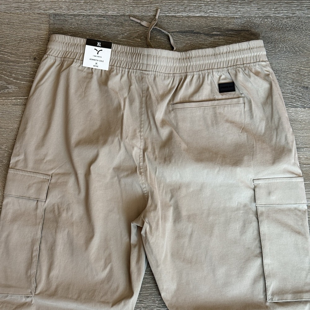 Kenneth Cole Active Tech Jogger Ankle Zip Cargo Lightweight Khaki Size XL - Picture 7 of 8